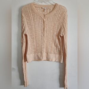 Rebecca Taylor Stanton Love Letter Cardigan in light pink Size Medium